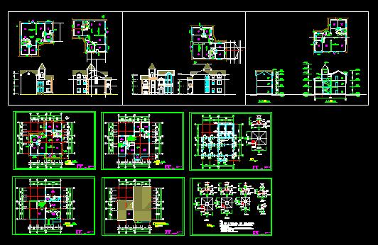 某市区一套别墅建筑设计施工图（共9张）_图1