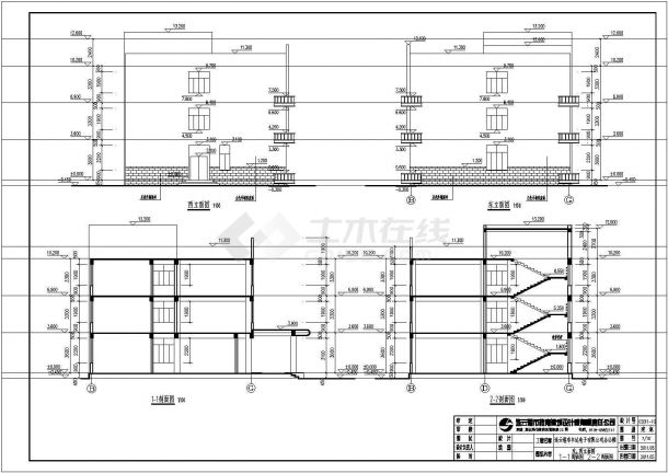 海州区某工厂三层办公楼建筑设计施工图-图二