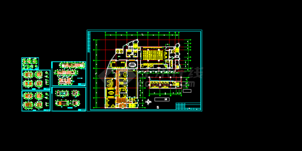 电信大楼建筑施工CAD设计图纸方案-图一