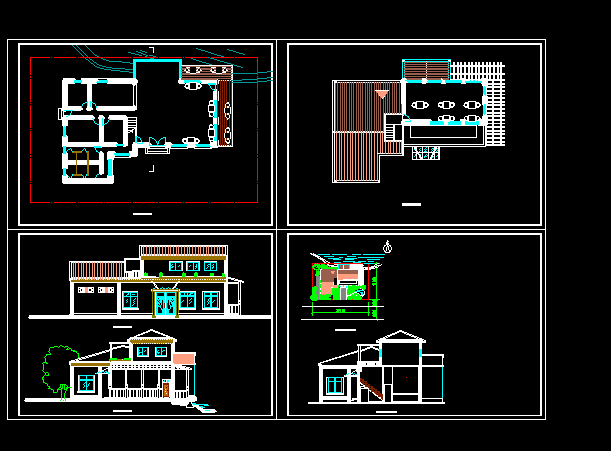 咖啡厅建筑施工CAD设计图纸方案_图1
