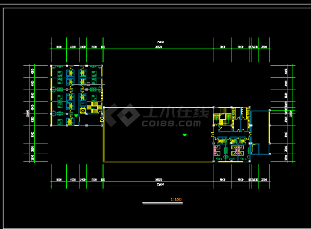 风云大酒店全套建筑施工CAD设计方案详图-图二