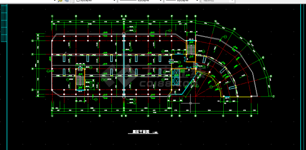 翡翠山湖酒店建筑施工CAD设计详图方案-图二