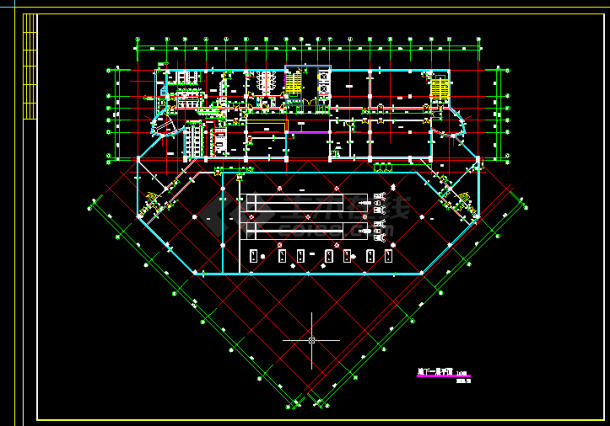 高档宾馆酒店建筑施工CAD设计图纸-图二