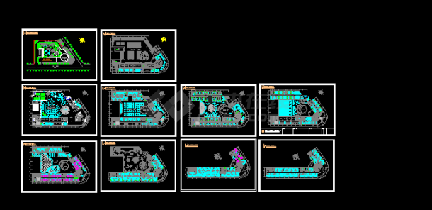 梦海假日酒店全套建筑施工CAD设计详图-图一