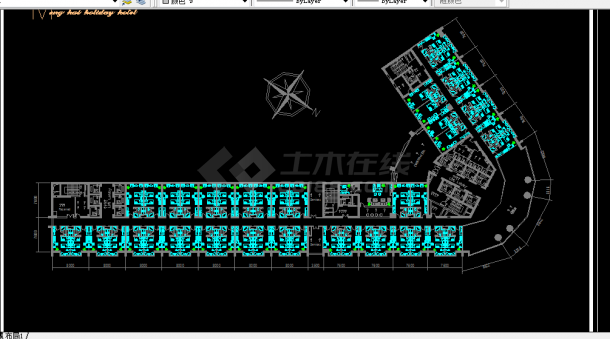 梦海假日酒店全套建筑施工CAD设计详图-图二