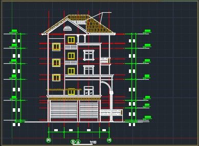 某错层别墅建筑结构施工CAD详图图纸-图二