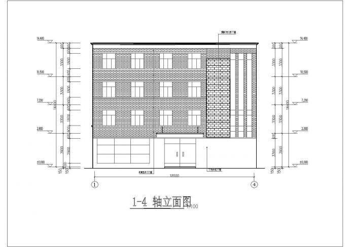 某地四层框架结构私人宾馆建筑设计方案图_图1