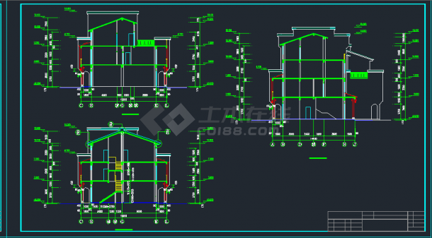 某地区A型拼合住宅建筑设计CAD施工图-图二