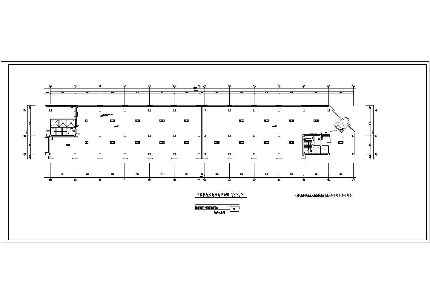 某地区五层商场应急照明电气设计图纸