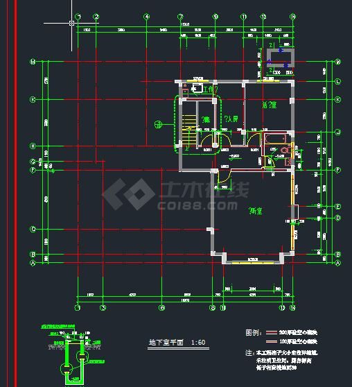 北京某地两层砖混结构独栋别墅建筑设计方案五cad施工图-图二