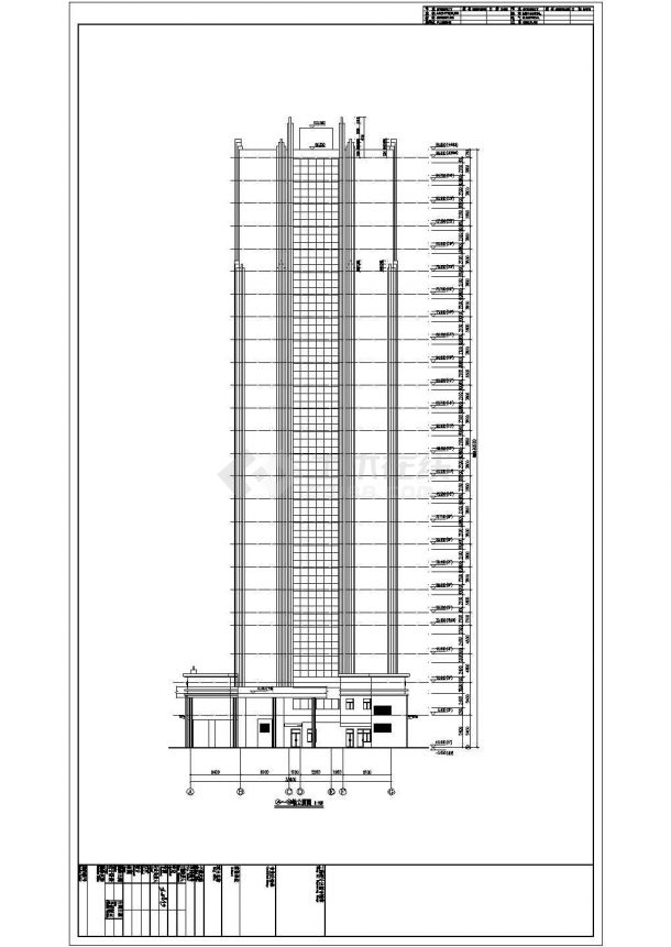 某地24层框剪结构酒店建筑设计方案图纸-图一