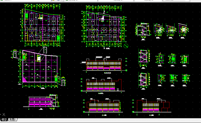 市场工程房屋建筑施工cad设计方案图纸_图1