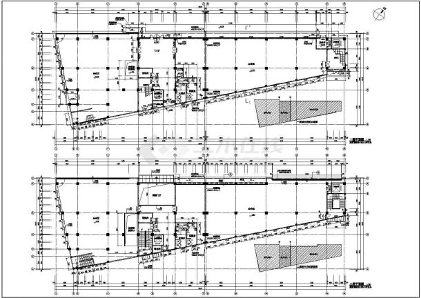 某地五层框架结构办公楼建筑设计方案图纸-图二