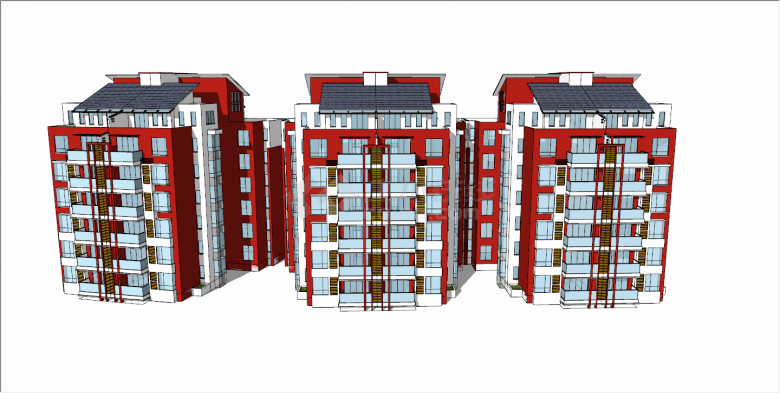 温暖明亮木格栅装饰新中式住宅su模型-图二