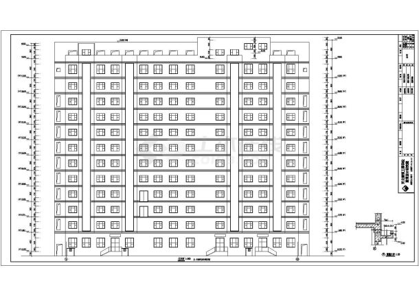 张家口市某12层办公楼建筑设计方案图-图二