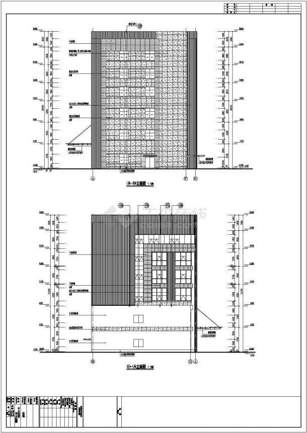 浙江某地6层办公楼建筑设计施工图-图一