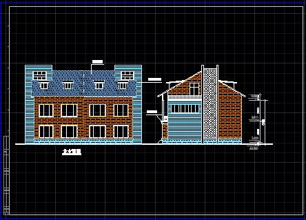 几套别墅户型设计方案CAD详图图纸-图二