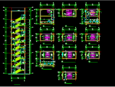 某市人民医院门诊CAD建筑电梯施工详图