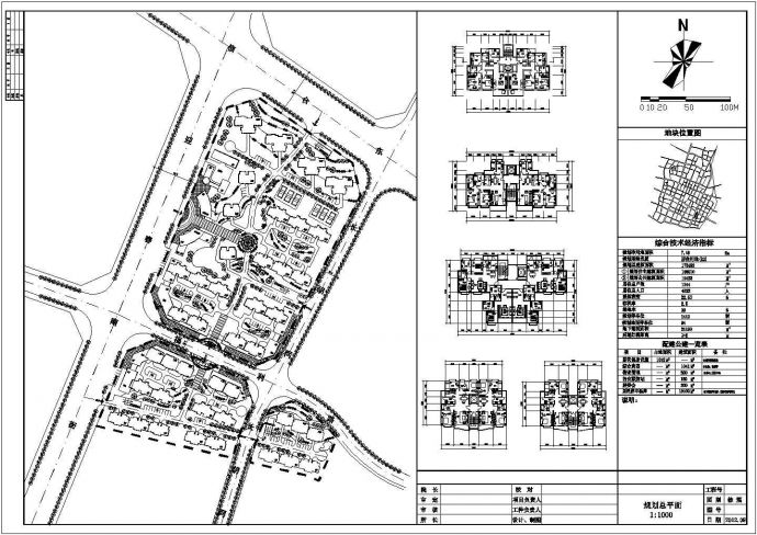 南方某住宅小区总平面规划初步方案图_图1