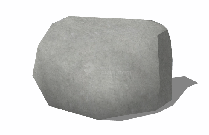 巨大光滑灰色的假山置石su模型-图一