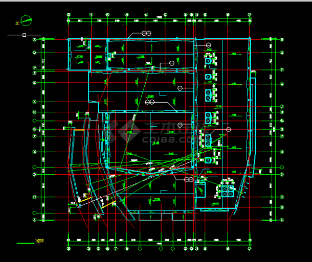 商场影剧院施工设计全套CAD图纸-图二