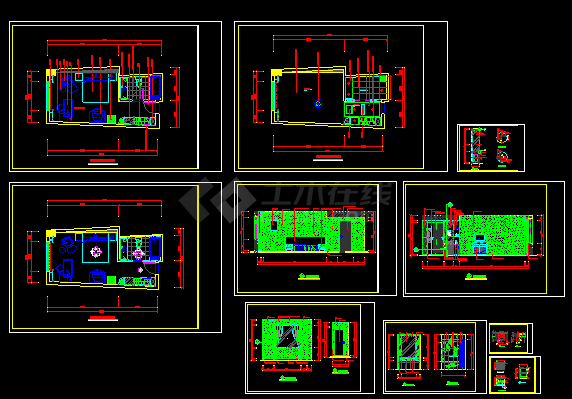 酒店样板房装修设计方案CAD全套平面图-图一