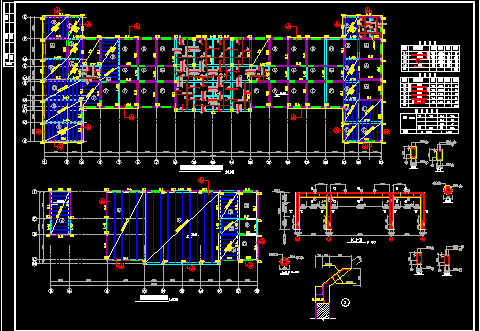 比较详细的中医院框架结构门诊楼cad施工图（节点详细）-图二