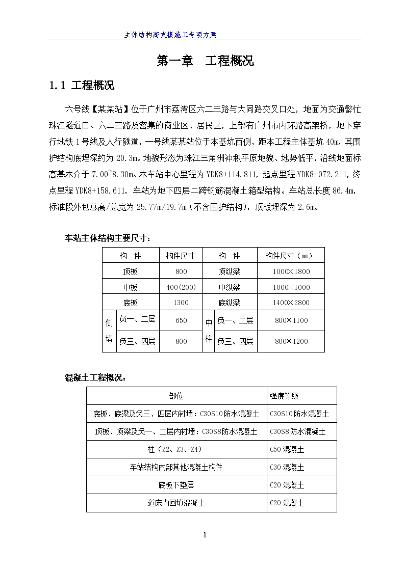 某车站高支撑模板专项方案-图一