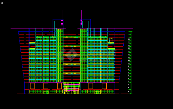 小县城酒楼方案设计全套CAD图纸-图二