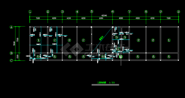 某商务公司办公楼设计方案全套CAD图-图二