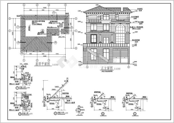 某农村四层框架结构住宅楼建筑设计方案-图二