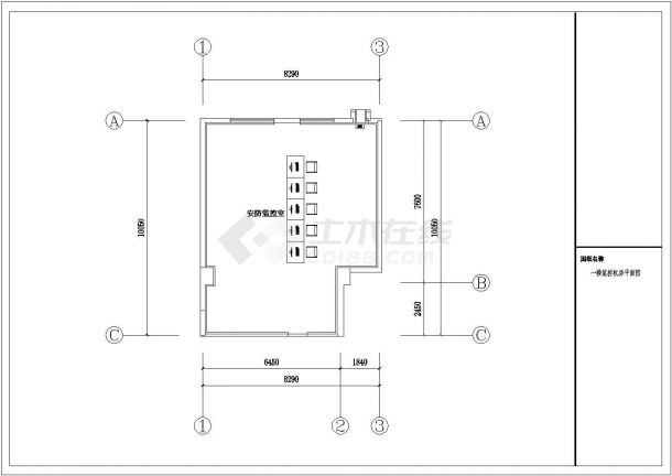 某三甲医院一楼监视机房及计算机中心机房电气施工图（强弱电全套）-图二