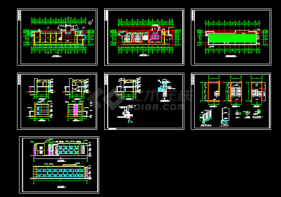 某地工厂两层办公楼建筑图（共7张）-图一