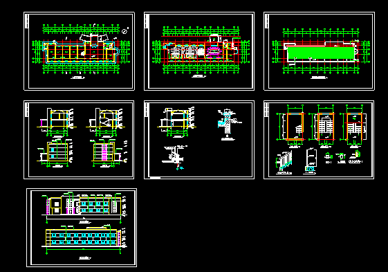 某地工厂两层办公楼建筑图（共7张）_图1