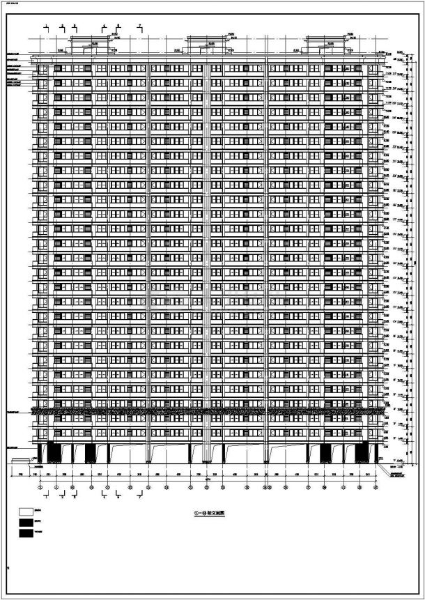 某地27层剪力墙结构住宅楼建筑设计施工图-图一