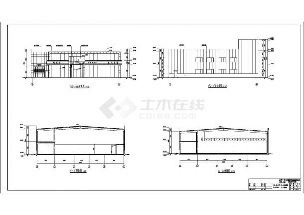 大同2层轻钢结构纳智捷汽车4S店建筑设计施工图-图二
