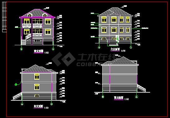 某农居房建筑CAD设计详情施工图-图二