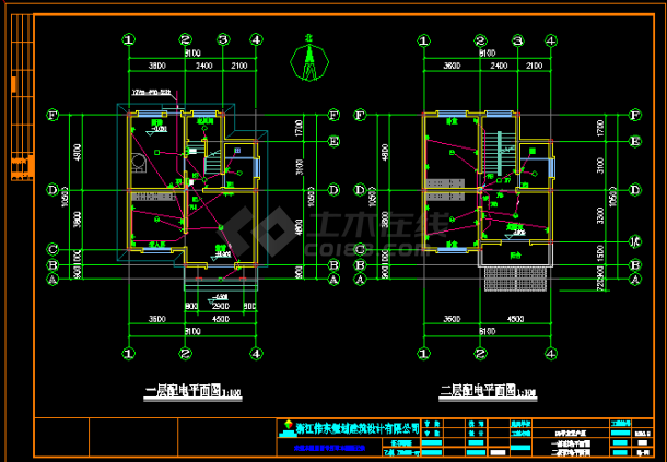 某住宅楼电气设计方案与施工全套CAD图纸-图二