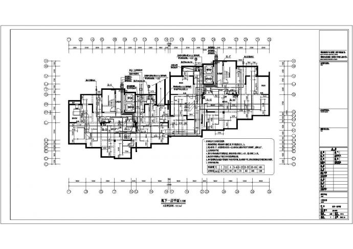 某小区18层高层住宅给排水平面图系统图_图1