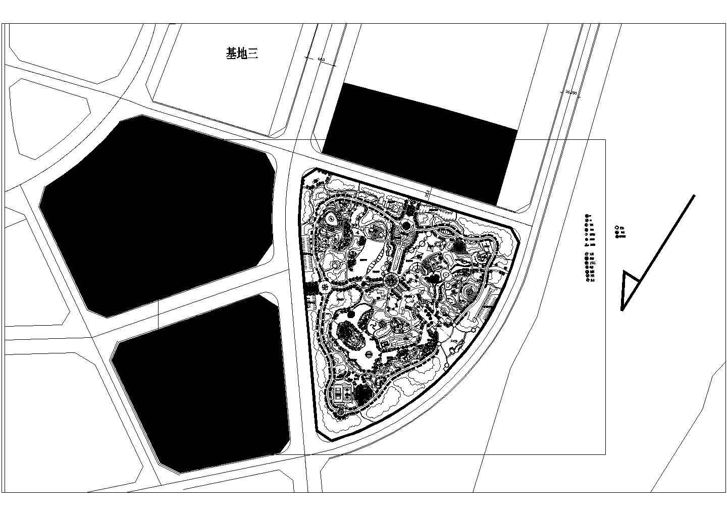 某地区主题公园总体规划设计平面图