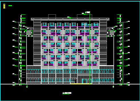  [四川]某九层疗养院建筑CAD设计施工图纸-图二