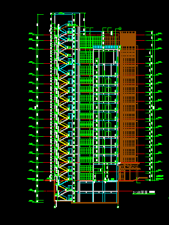 [四川]16层医院综合楼建筑CAD施工设计平面图-图二