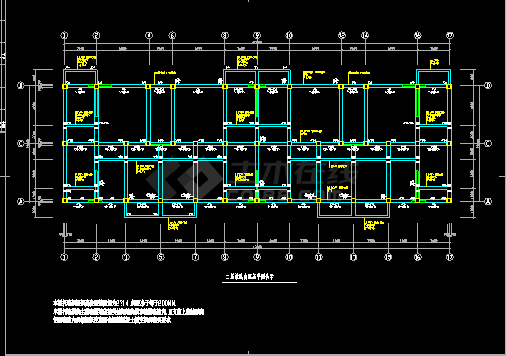 某市住宅楼底框结构CAD施工设计图纸-图二