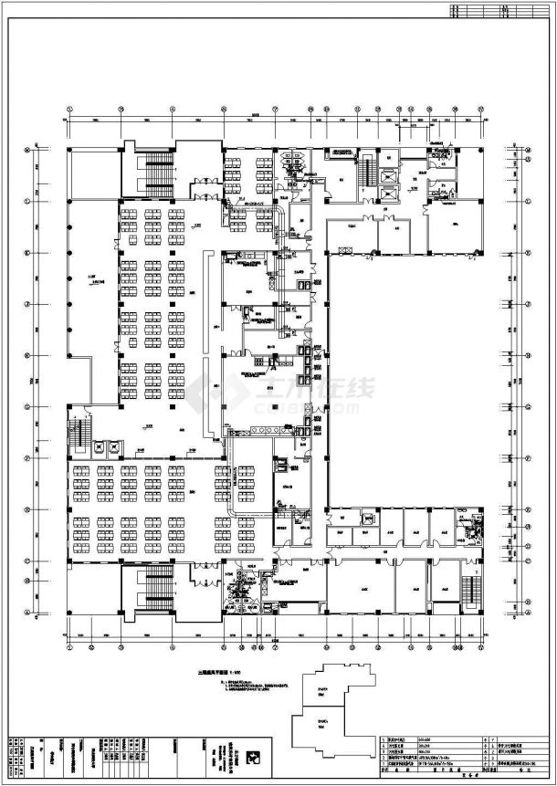 某地三层餐厅建筑采暖系统设计施工图纸-图二