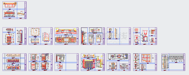 [深圳]豪华五星级酒店大堂装修CAD设计施工图（含效果）-图一