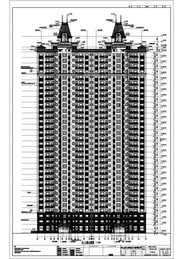 某小区三十二层住宅楼建筑设计施工图-图二
