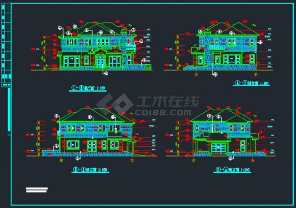  CAD detail drawing of a classic villa construction design - Figure 2