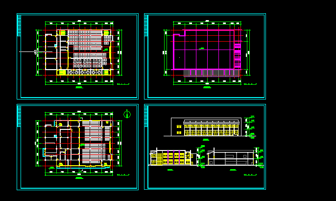 企业员工食堂建筑施工CAD设计图纸_图1