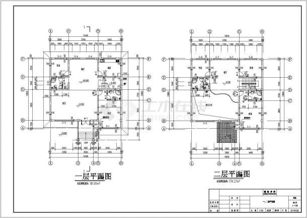 某新农村三层砖混结构别墅建筑设计方案图-图二