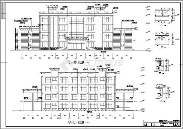 某小学四层综合教学楼建筑设计方案图-图一